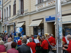 Musikanten aus Wittenförden vor dem KBZ, Copyright: SWS